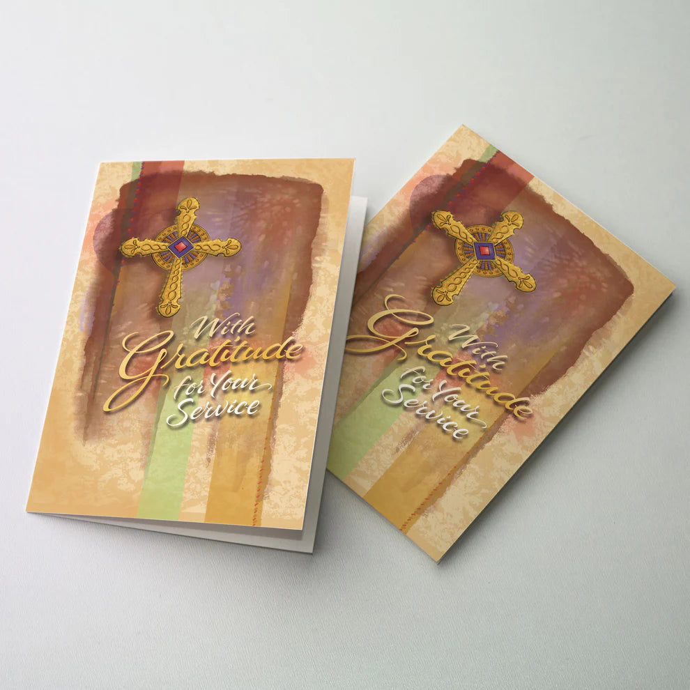 " With Gratitude for Your Service " Greeting Card