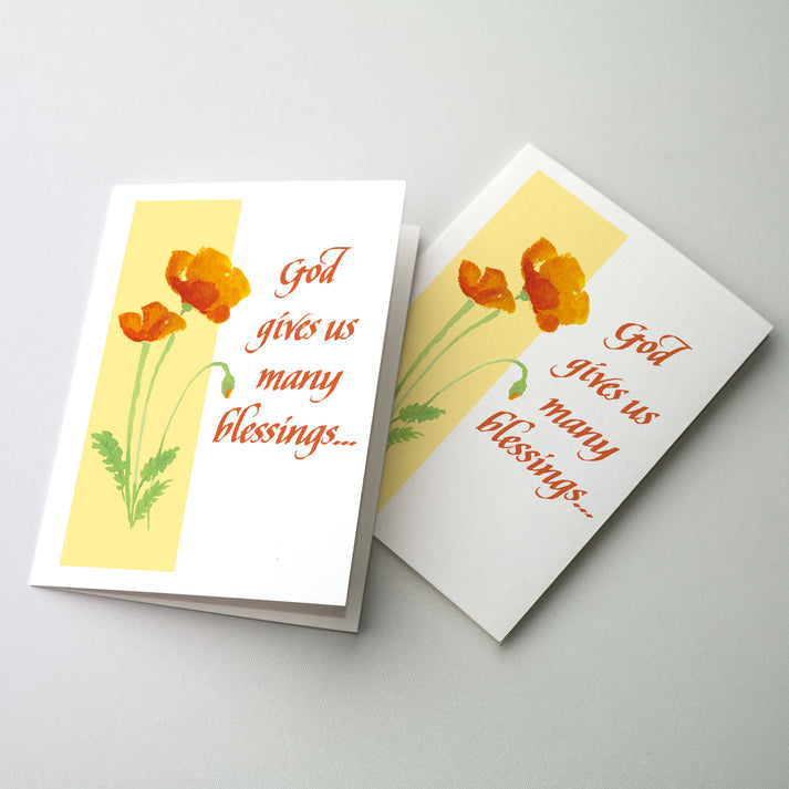 God Gives Us Many Blessings...Greeting Card