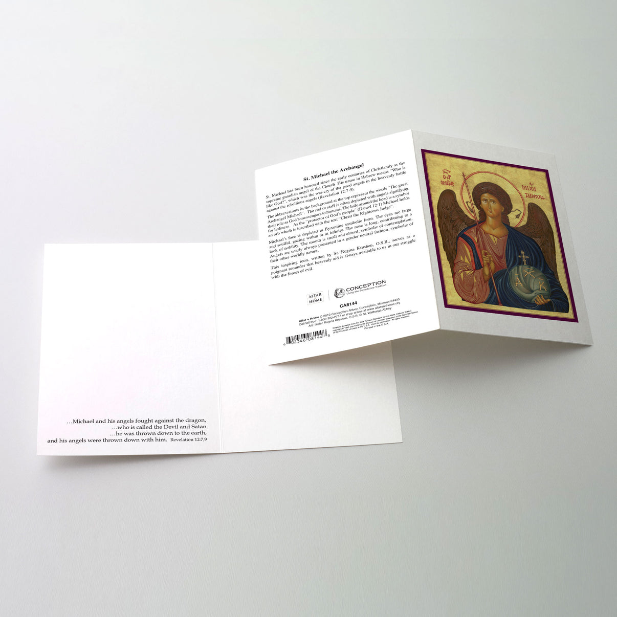St. Michael Icon Greeting Card - Blank inside