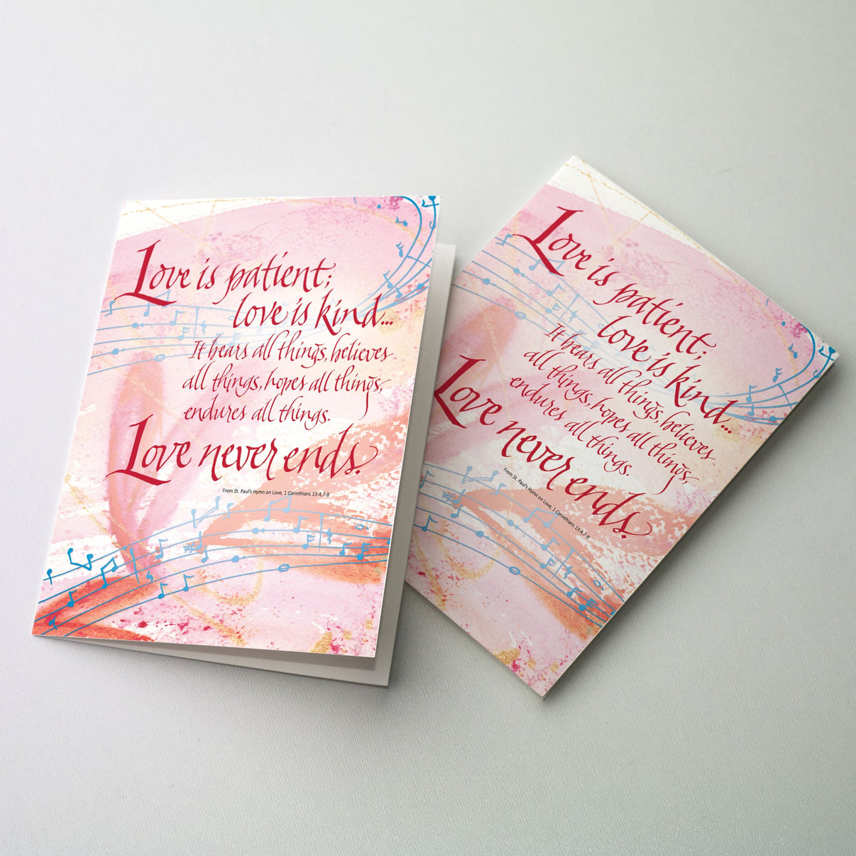 St. Valentine's Greeting Card...Love Is Patient Scripture Verse