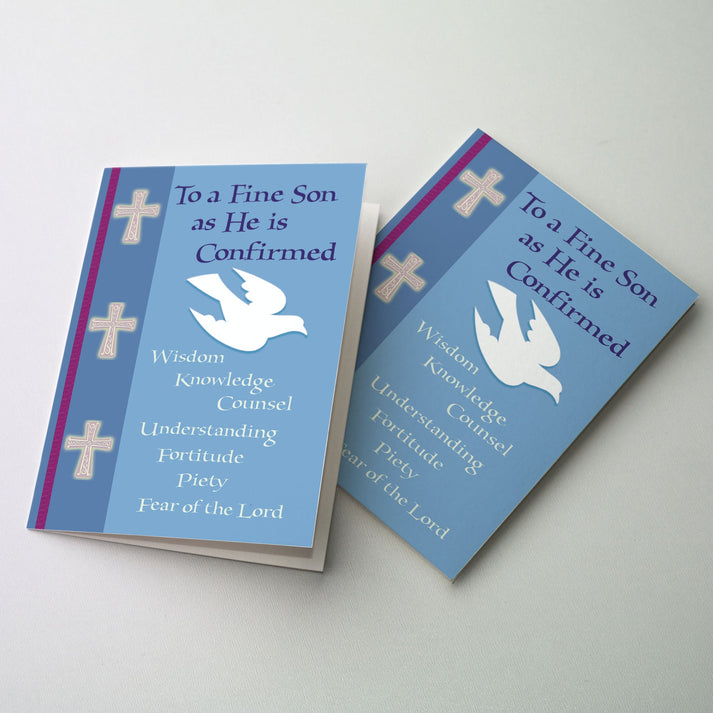 To A Fine Son As He Is Confirmed Greeting Card