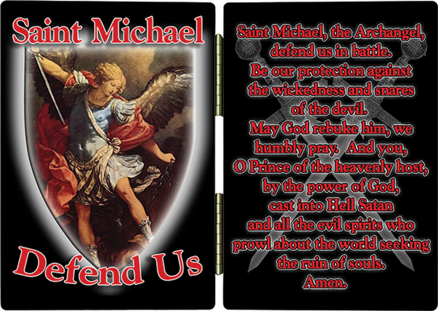 St. Michael the Archangel Plaque with Prayer