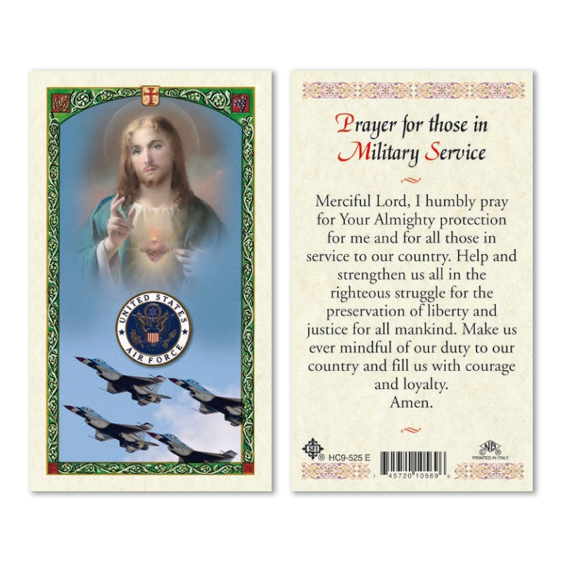 Prayer for Our Military - St. Michael / Sacred Heart of Jesus - Holy Card