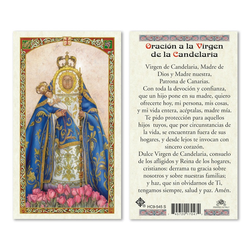 Virgin de la Candelaria - Laminated Holy Card