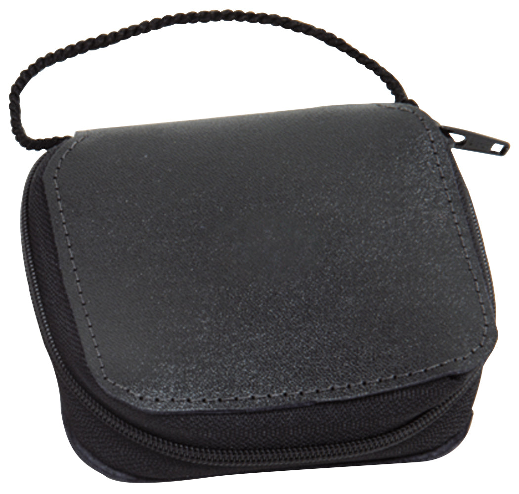 Black Leather Burse with Zipper