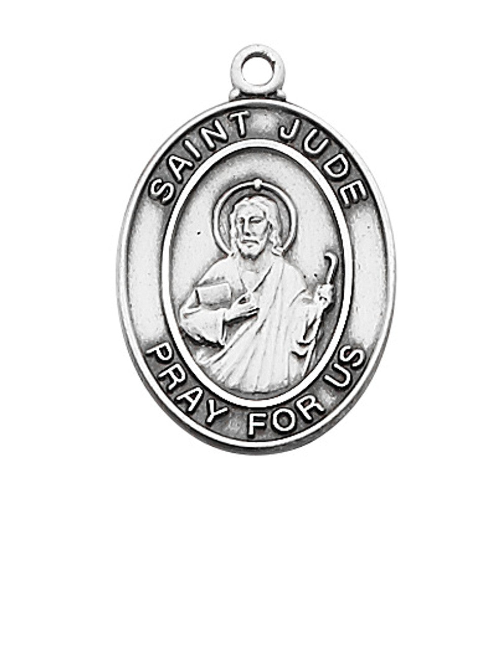 St. Jude Sterling Silver Medal with Stainless Chain