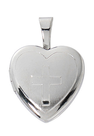 Sterling Silver Heart Shaped Locket Necklace