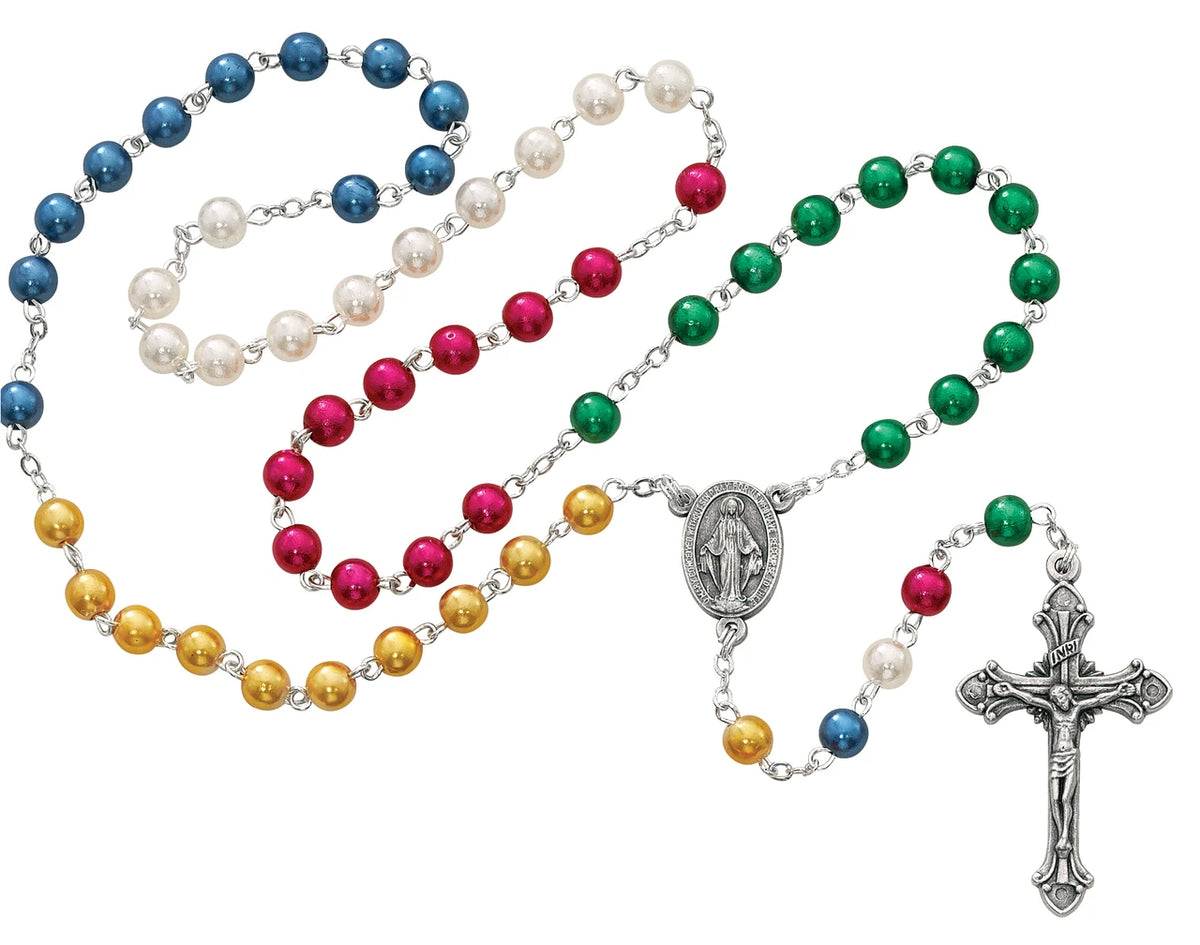 Bl. Fulton Sheen's World Mission Rosary, Pearl Beads
