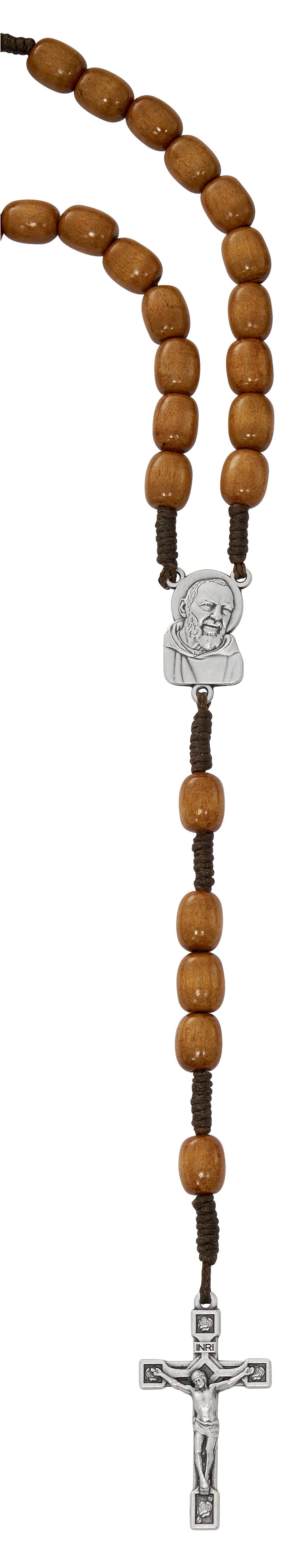 St. Padre Pio Wood Rosary