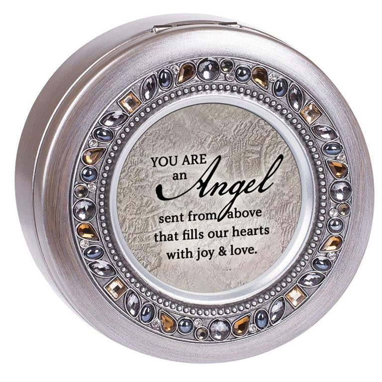 You Are An Angel Round Jeweled Music Box
