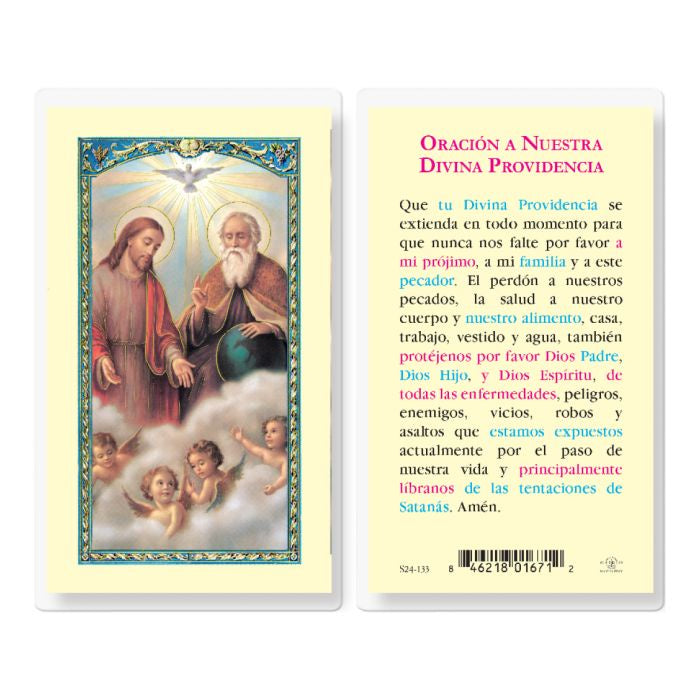 Oracion La Santisima Trinidad, Oracion A Nuestra Divina Providencia Estampita - Prayer to the Holy TrinityHoly Card