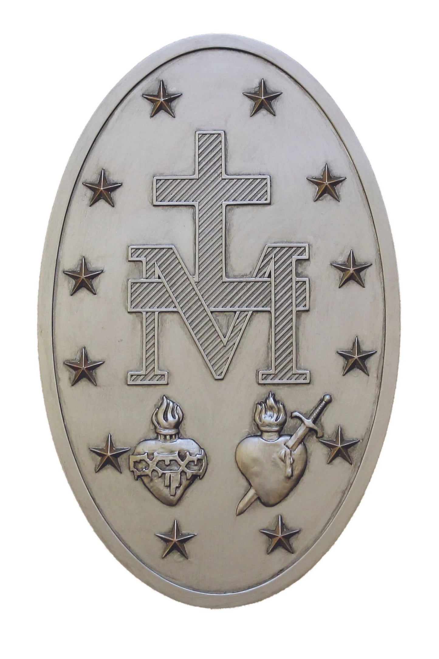 Miraculous Medal Plaque, Metalic Style, Veronese Collection - 5x8"