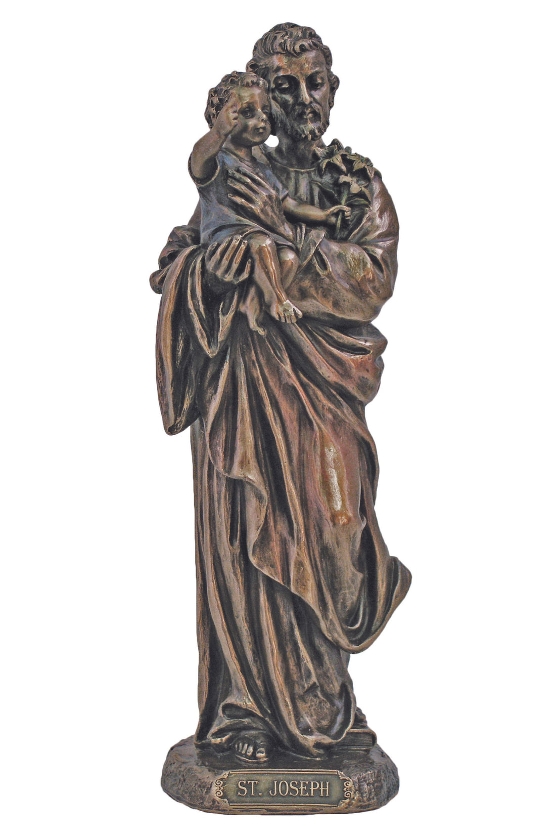 8" St. Joseph and Child statue, hand-painted