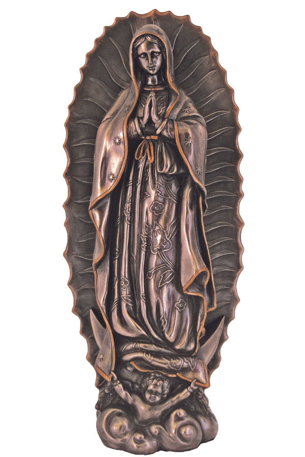 Our Lady of Guadalupe Statue in cold cast bronze finish