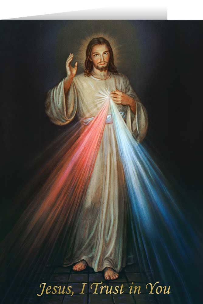 Blank Divine Mercy Greeting Card