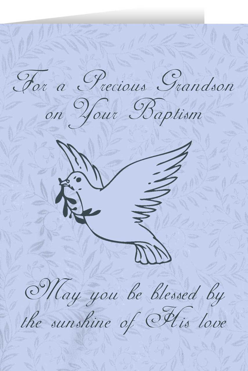 Baptism Greeting Card for Grandson