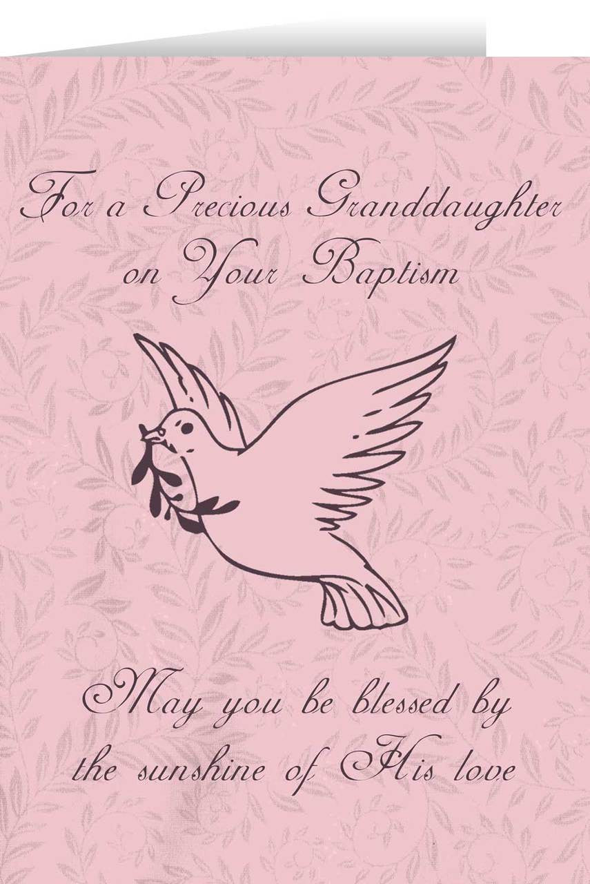 Granddaughter Baptism Greeting Card