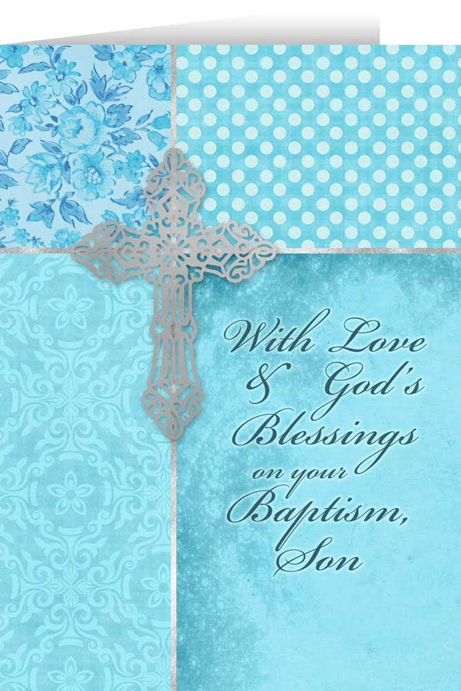 Son Baptism Greeting Card