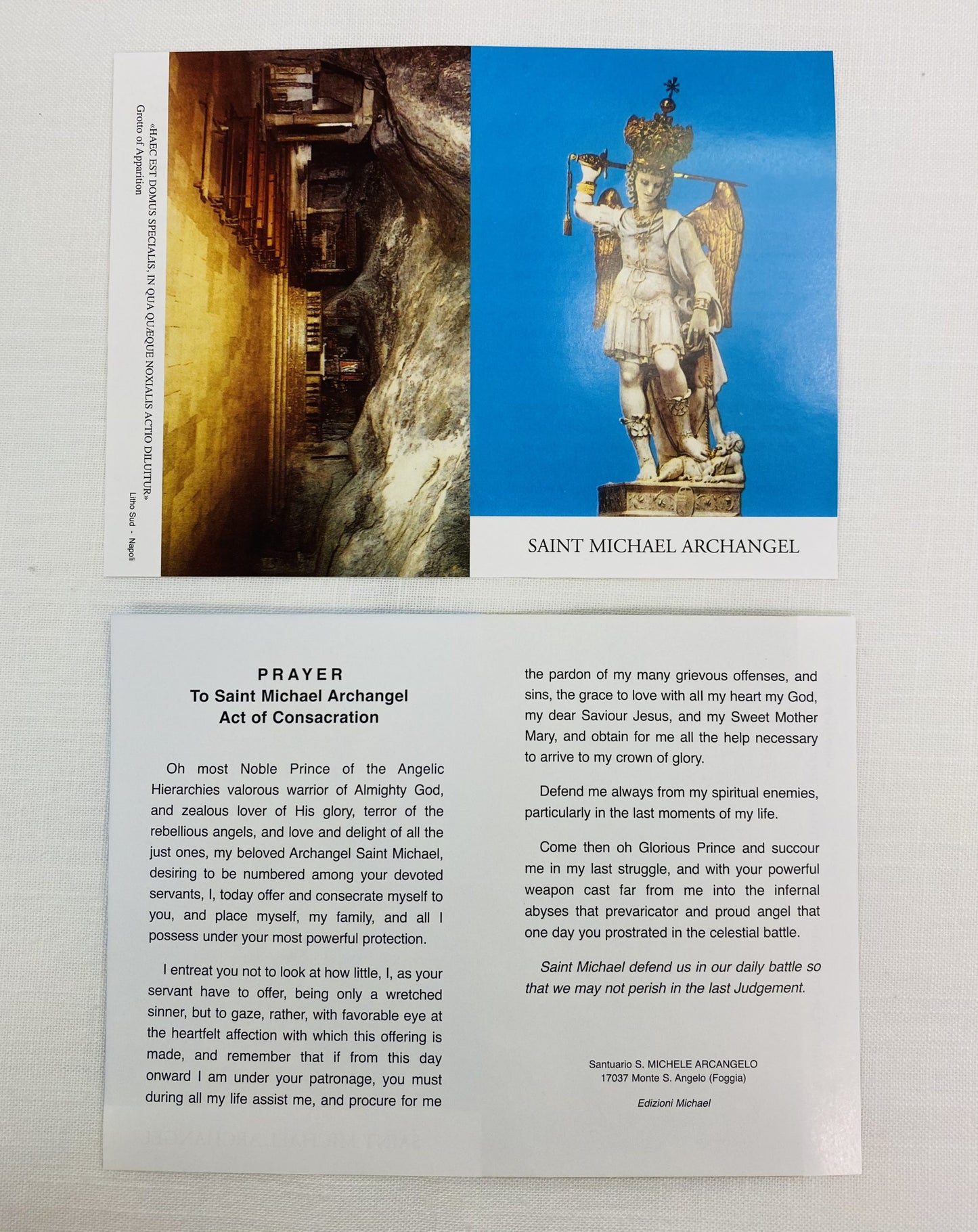 Prayer to St. Michael Archangel Act of Consecration