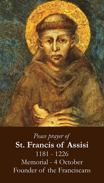 St. Francis of Assisi - Holy Card