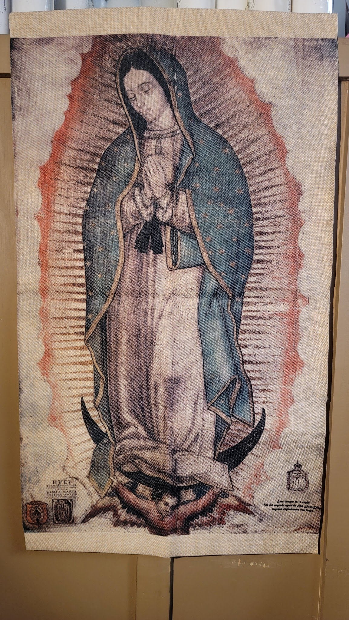 Replica of Our Lady of Guadalupe's Image on the Tilma, Family Size - 3 ...
