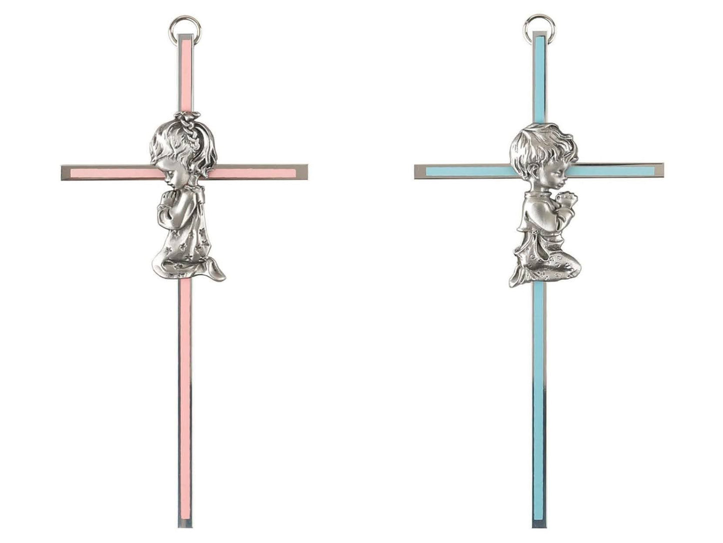 Praying Child Cross with Enamel inlay - 6"