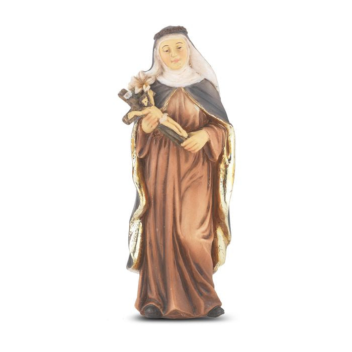 4" St. Catherine of Siena Statue with Holy Card