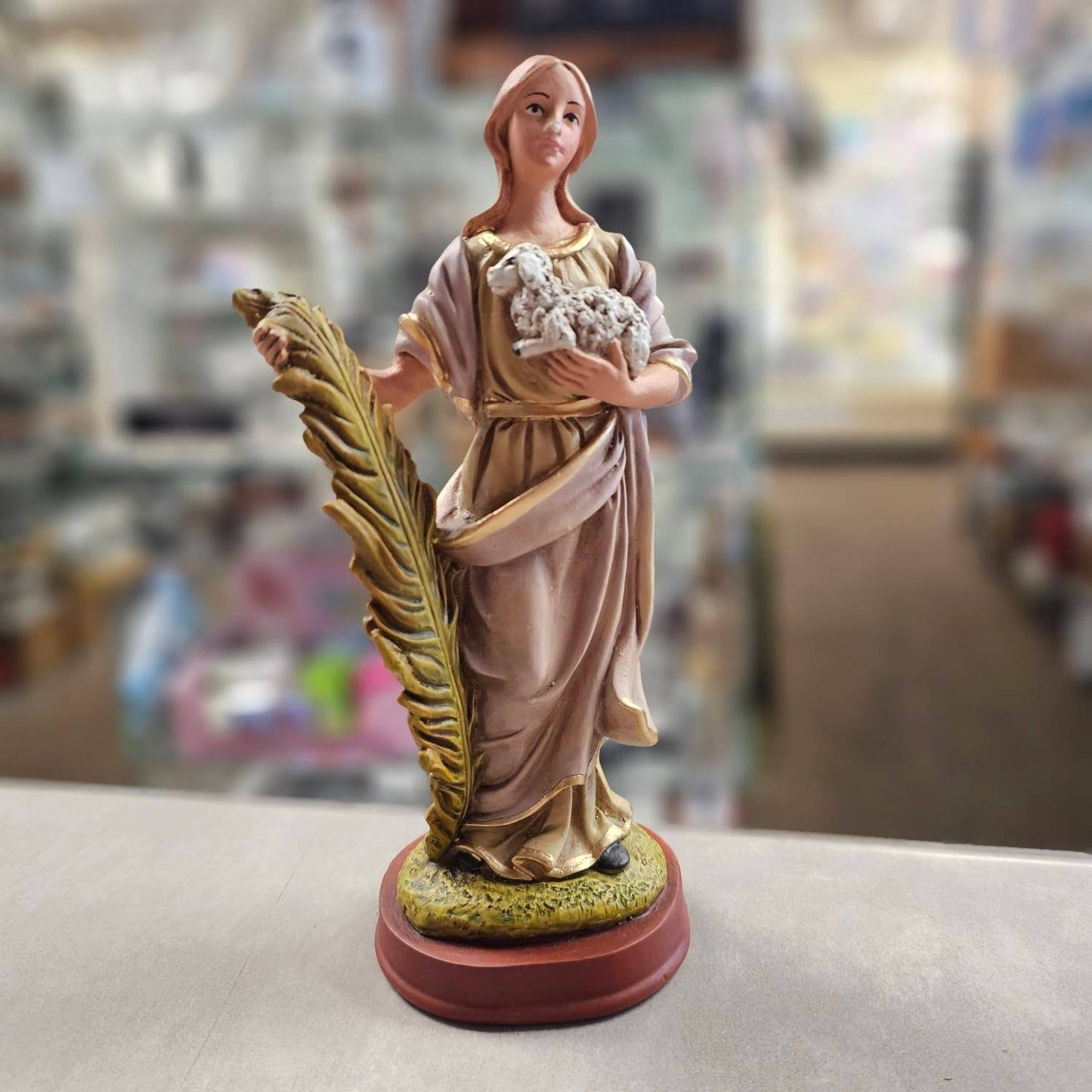 8.5" St. Agnes Statue