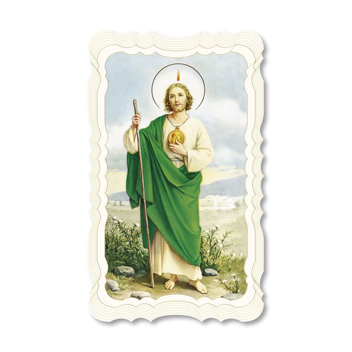 St. Jude - Blank Scalloped Edge Holy Card