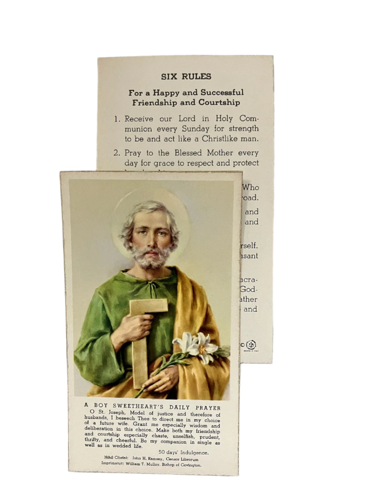 Courtship Prayer - Holy Card