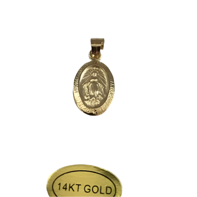 Small 14 Karat Gold Miraculous Medal