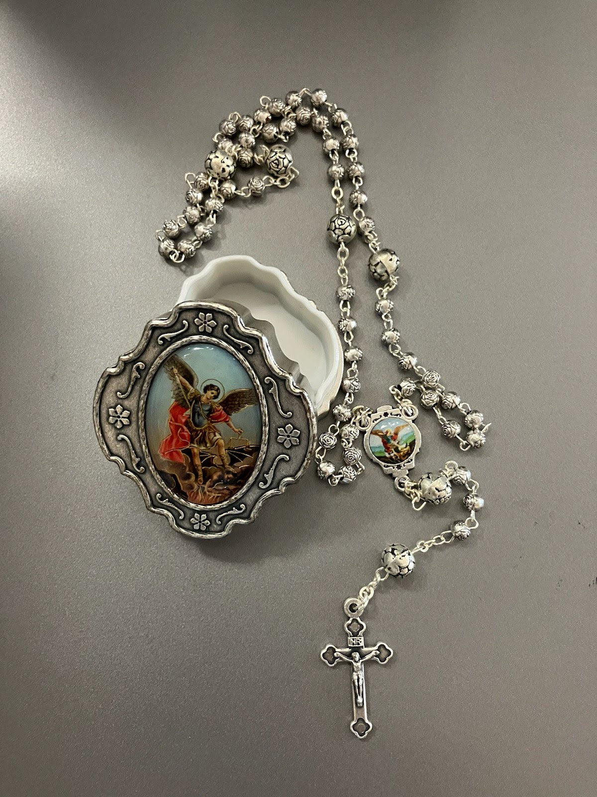 St. Michael Rosary and Case