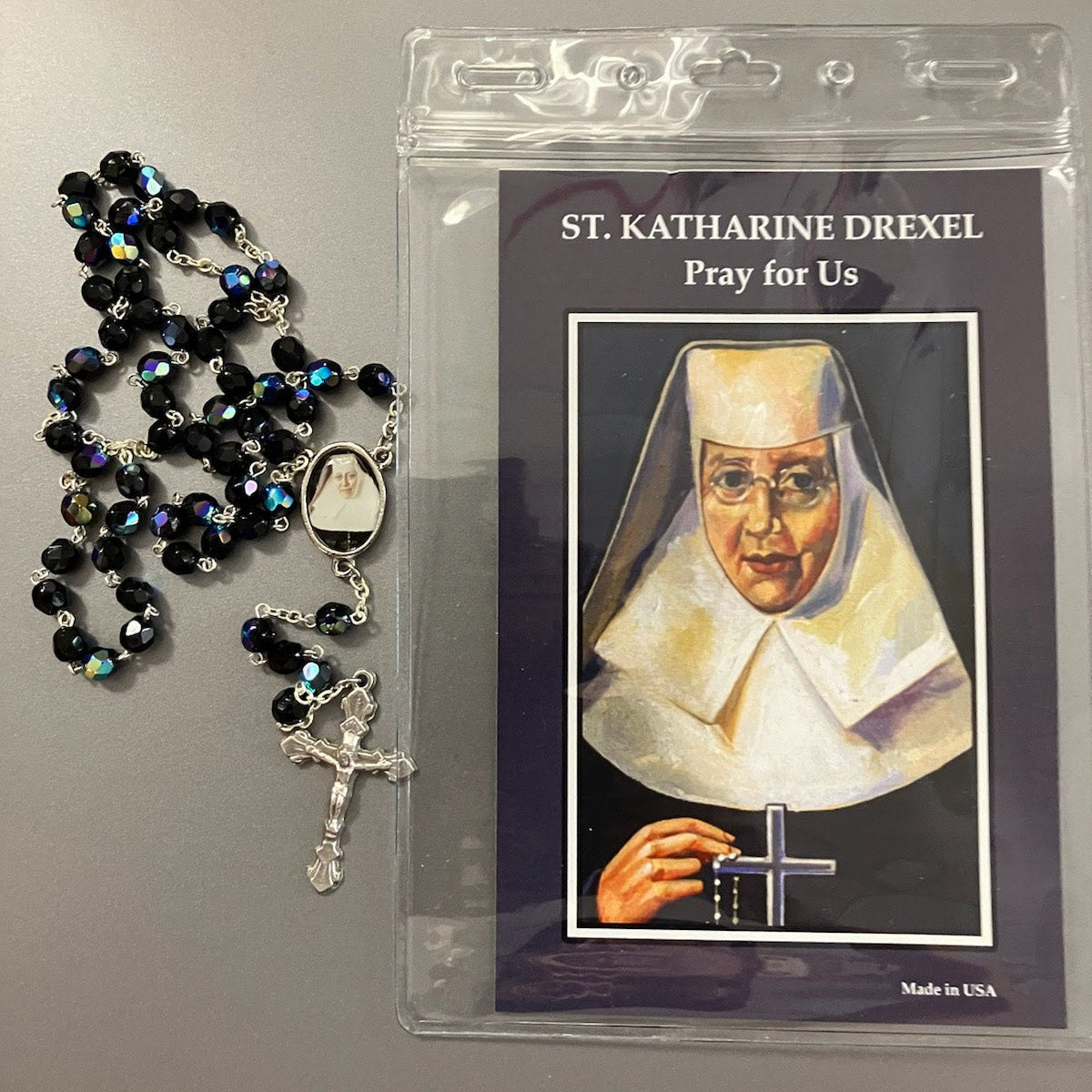 St. Katharine Drexel Rosary with Photo Center
