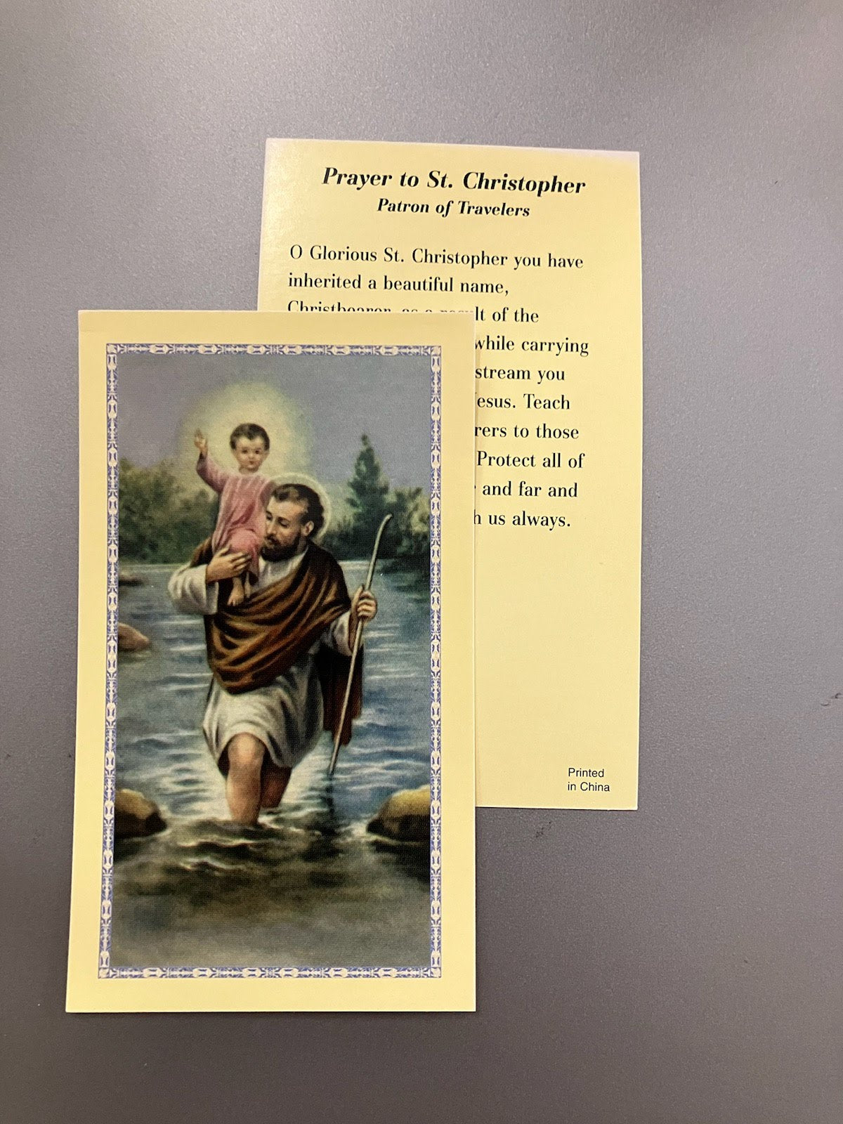 St. Christopher Holy Card