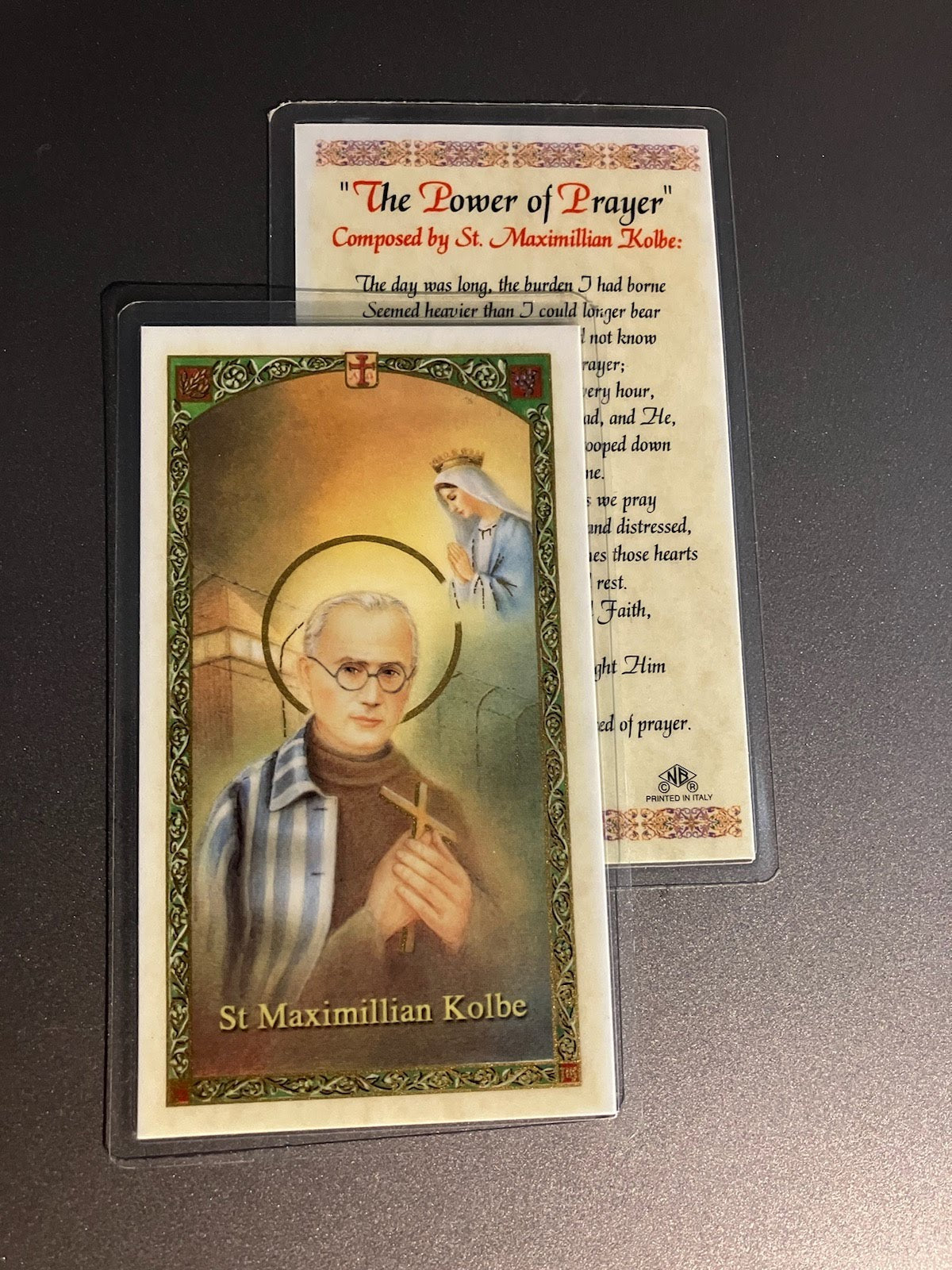St. Maximilian Kolbe Holy Card