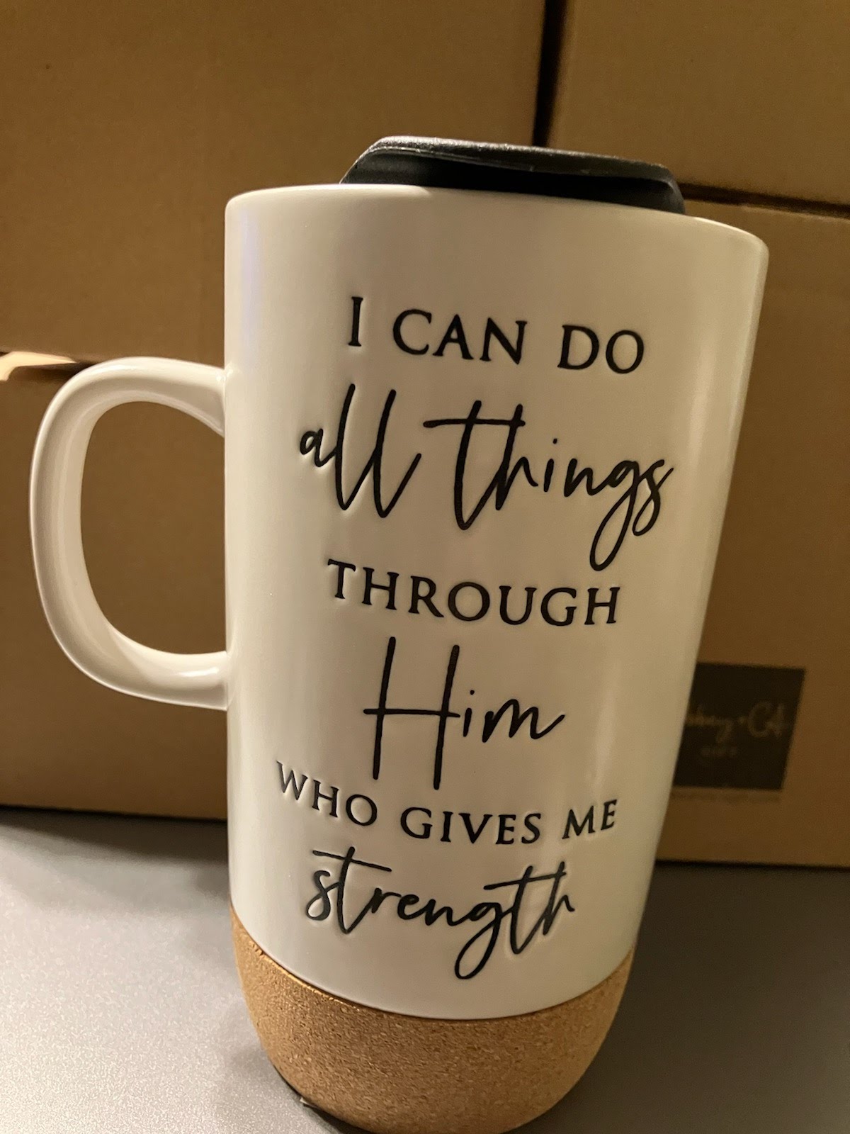 "I Can Do All Things Through Him Who Gives Me Strength" Travel Mug