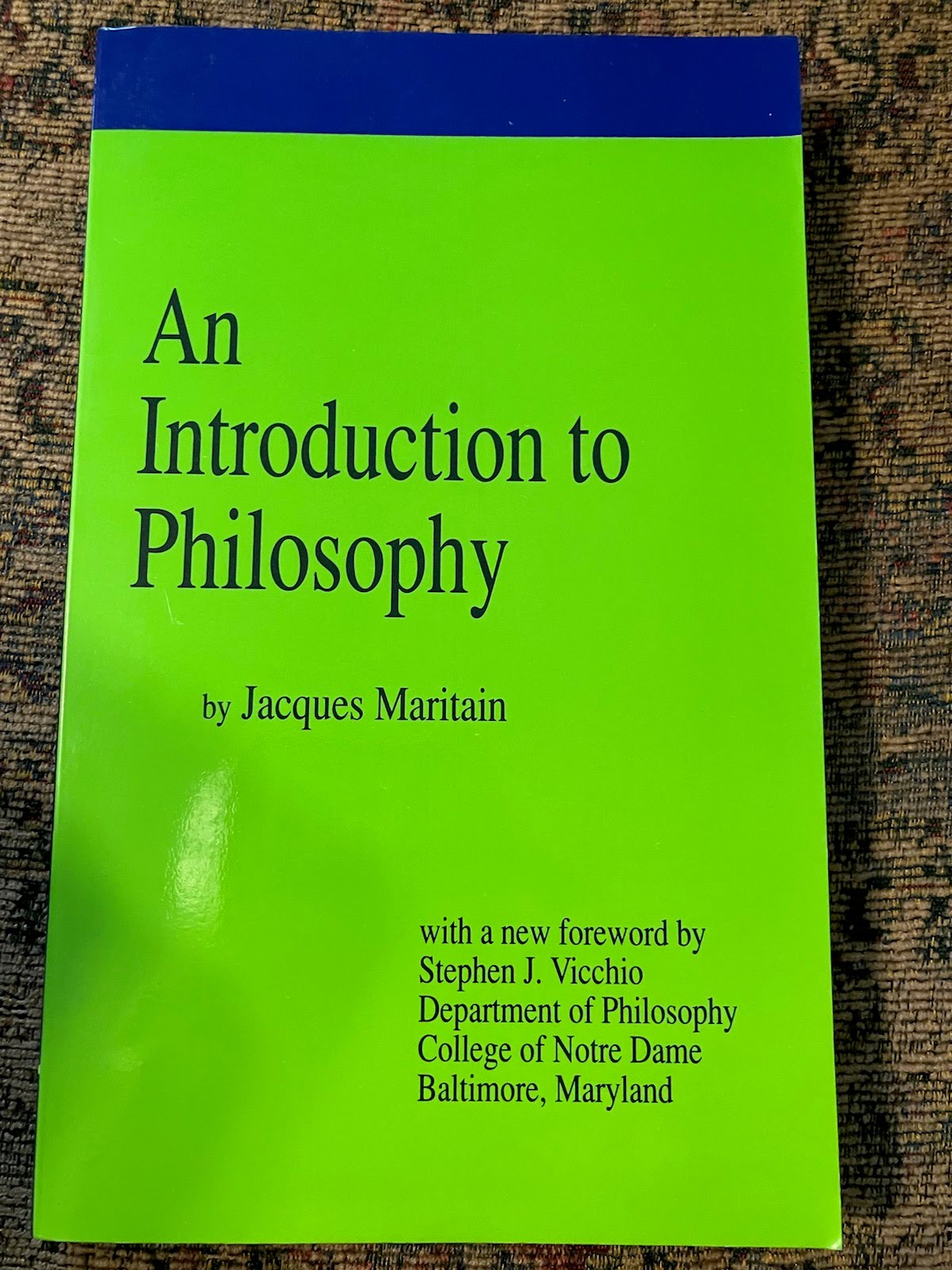 USED: An Introduction to Philosophy by Jacques Maritain