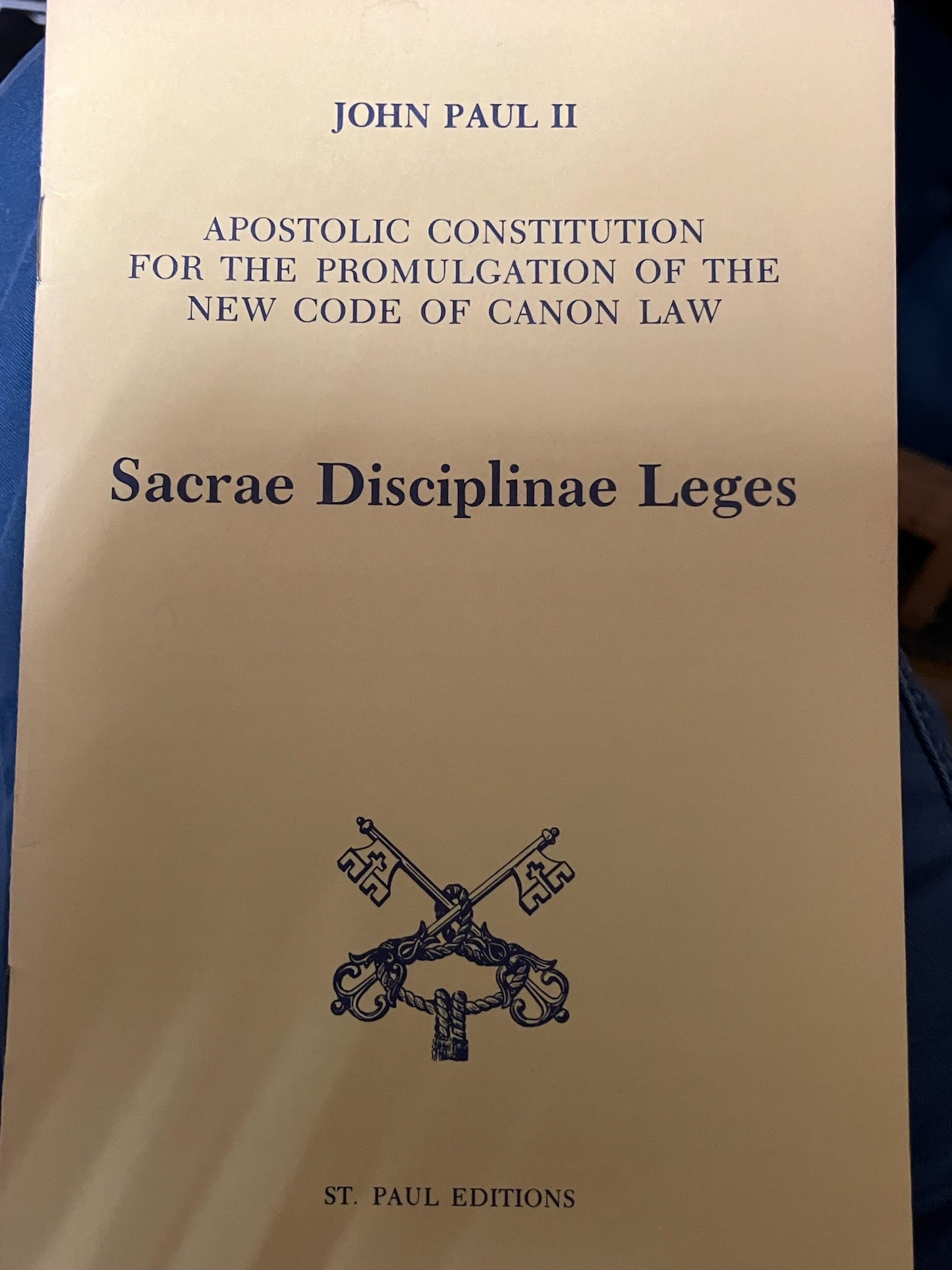 Encyclical: Apostolic Constitution for the Promulgation of the New Code of Canon Law by Pope John Paul II