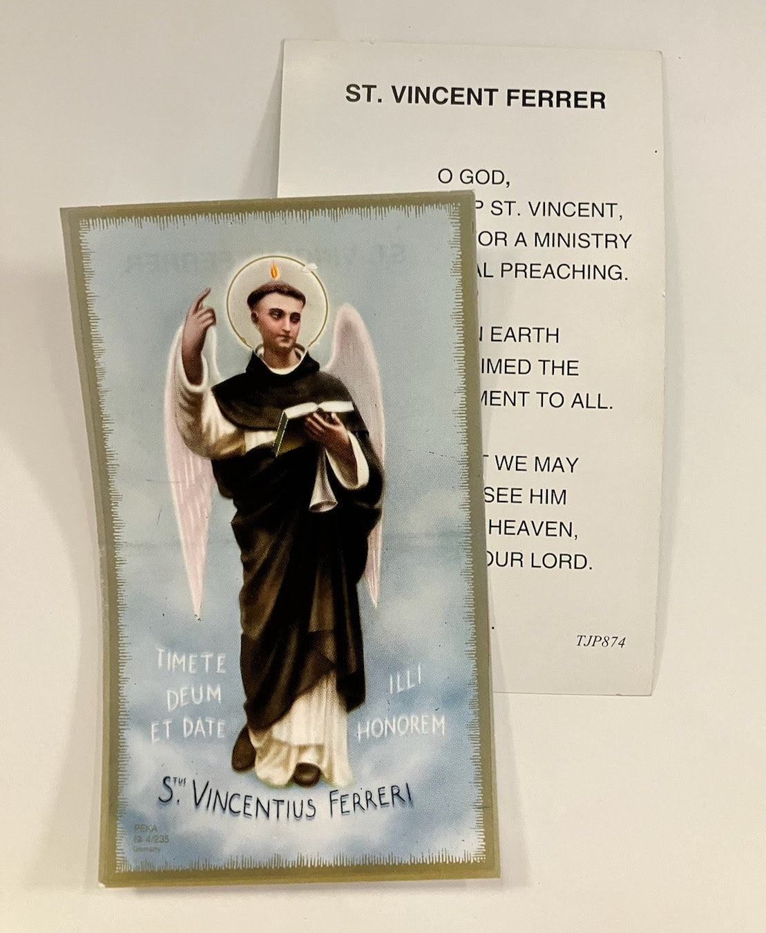 St. Vincent Ferrer Holy Card - Limited