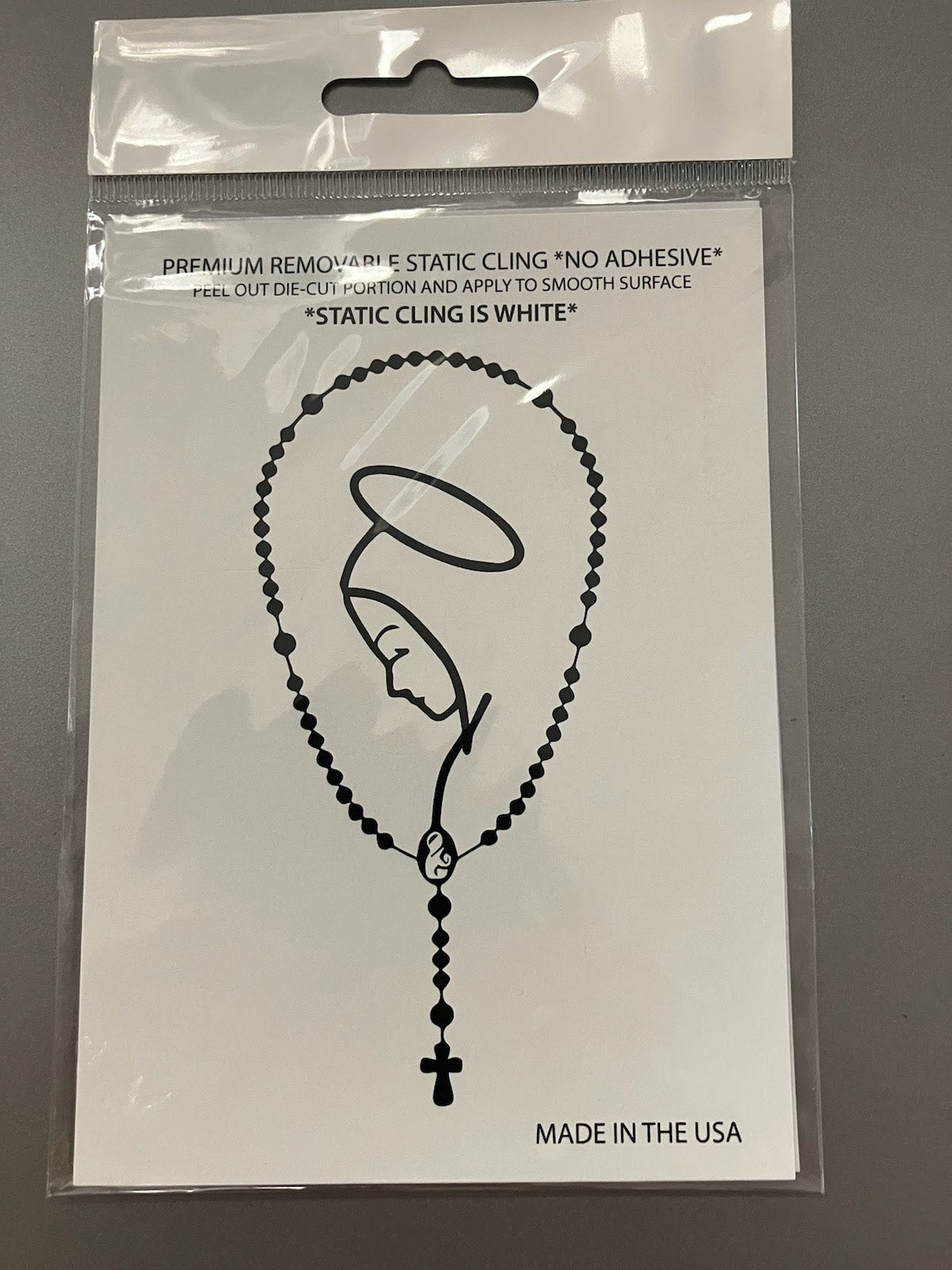 Mary and the Rosary Auto Emblem (Sticker)