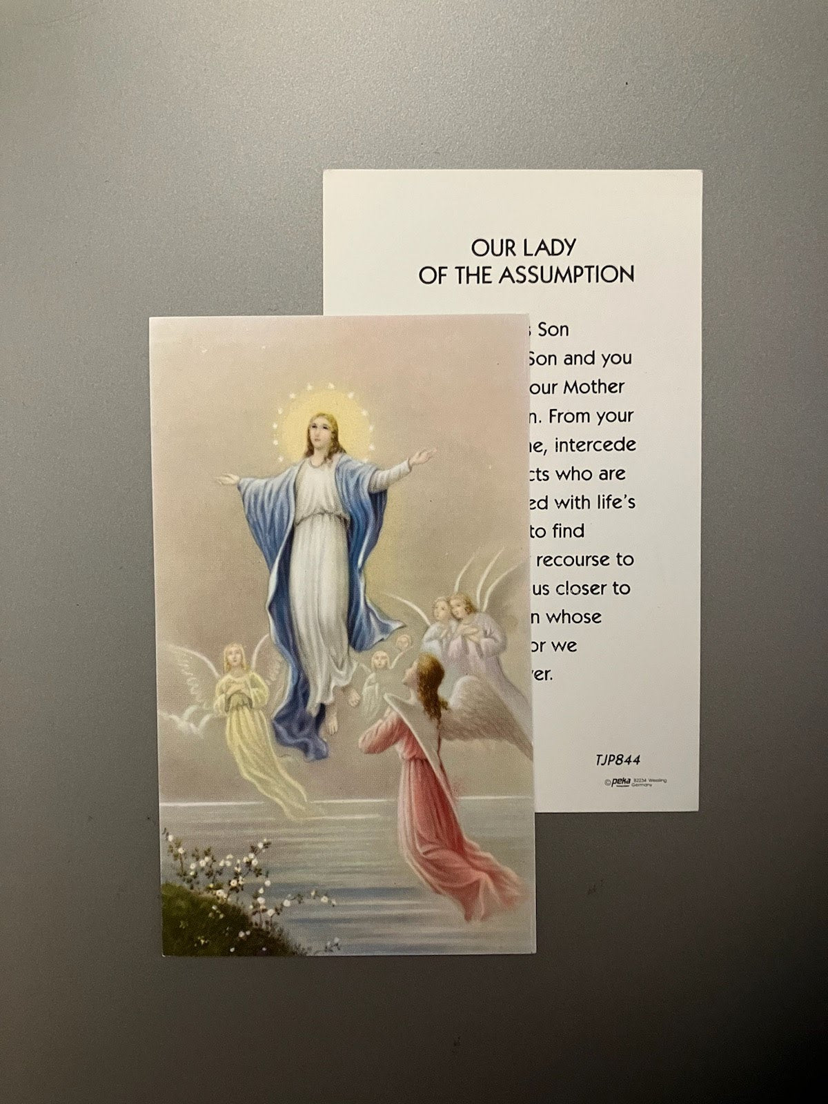 Our Lady Of The Assumption Holy Card