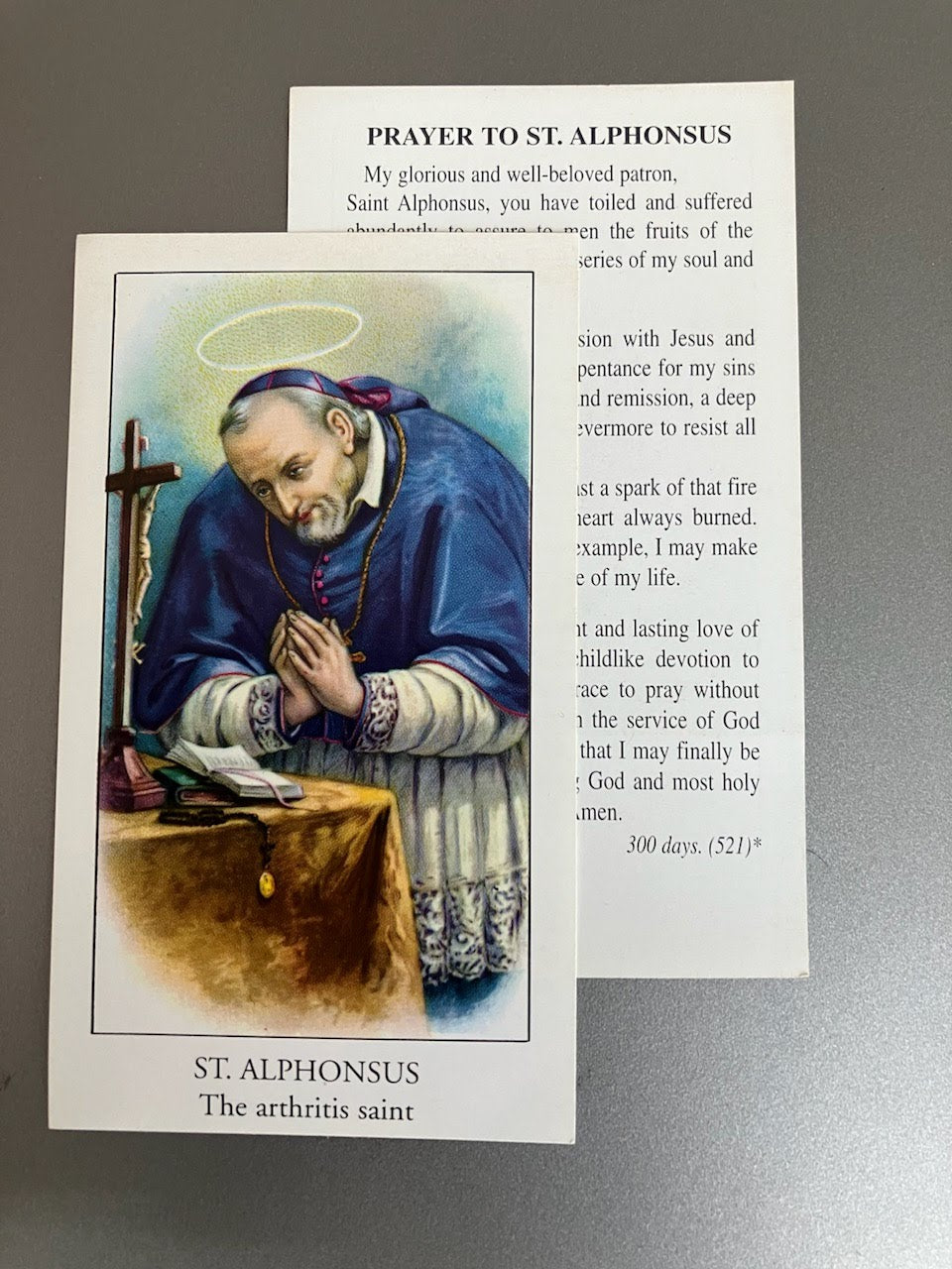 St. Alphonsus Liguori Holy Card