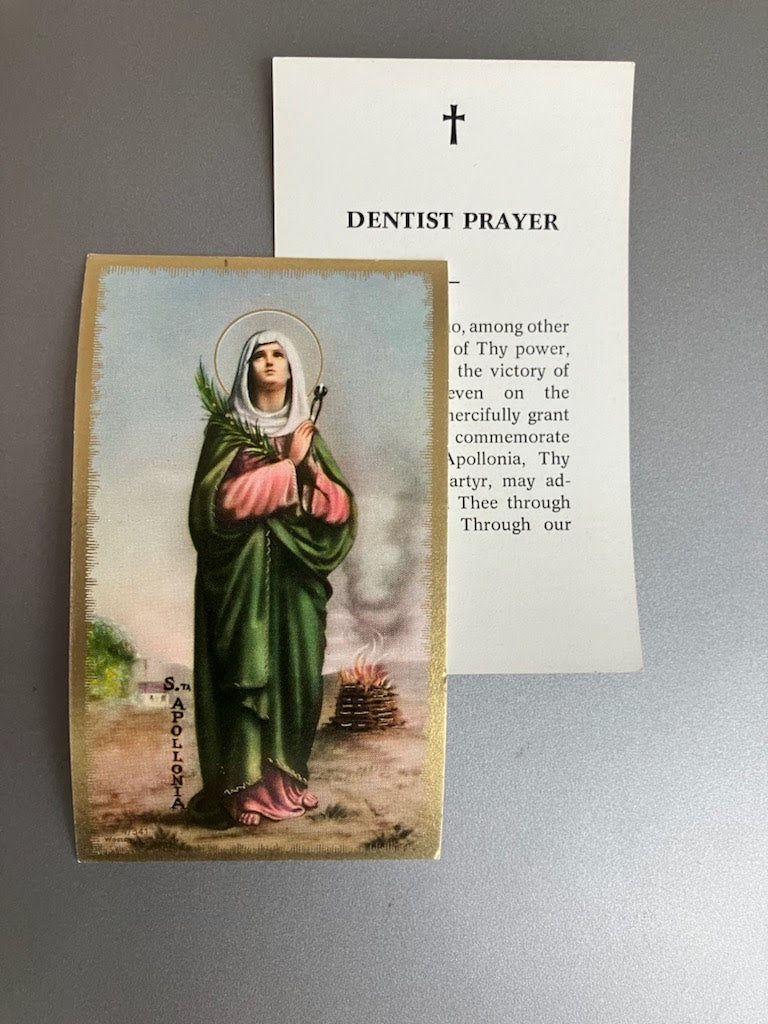 St. Apollonia Holy Card