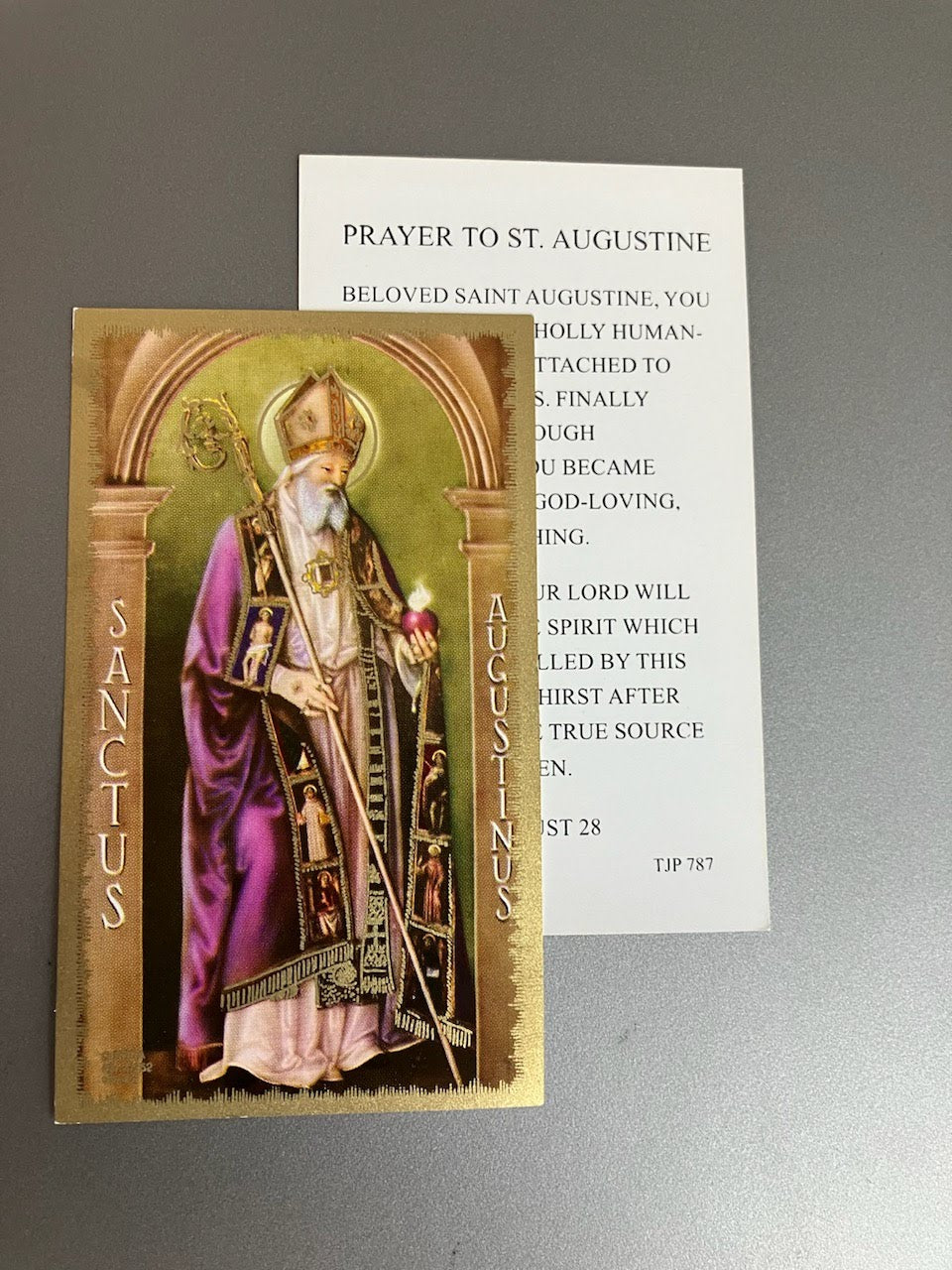 St. Augustine Holy Card