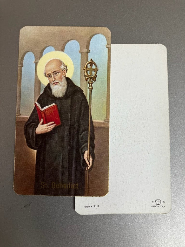 Prayer to St. Benedict Holy Card
