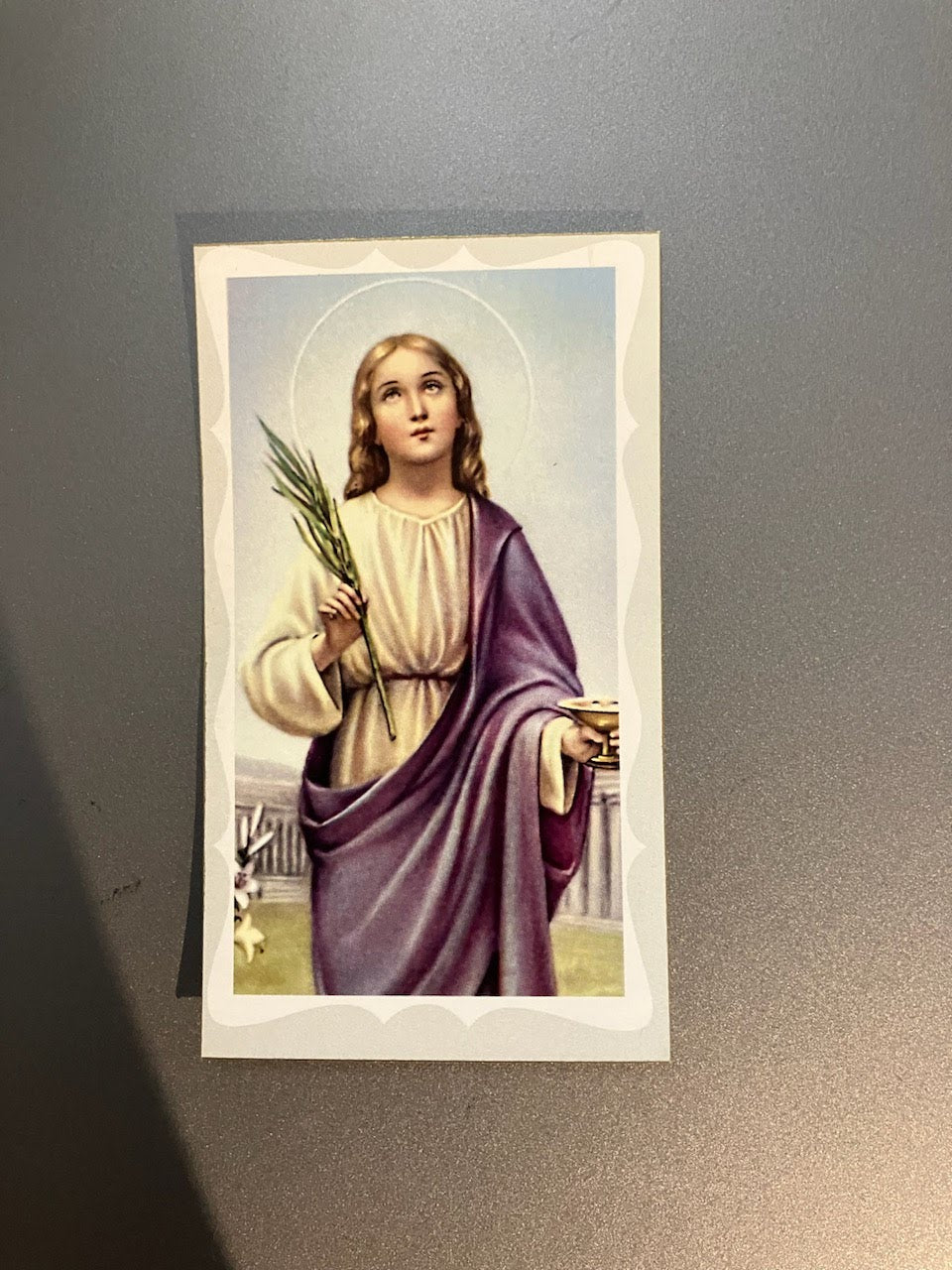 St. Lucy Holy Card