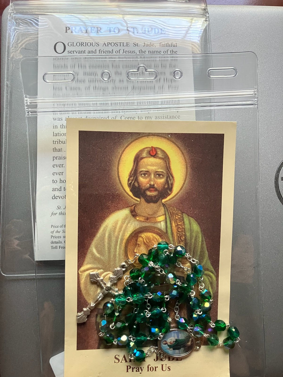 St. Jude Rosary with Photo Center