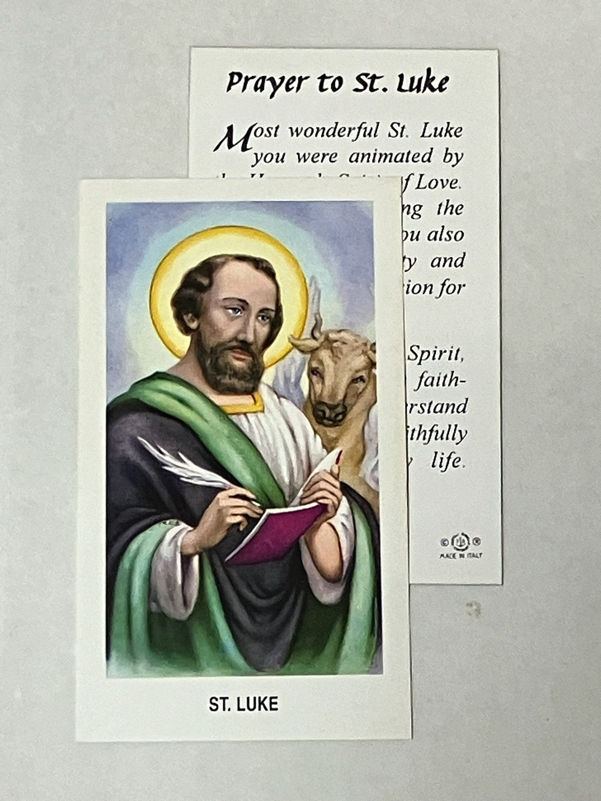St. Luke Holy Card