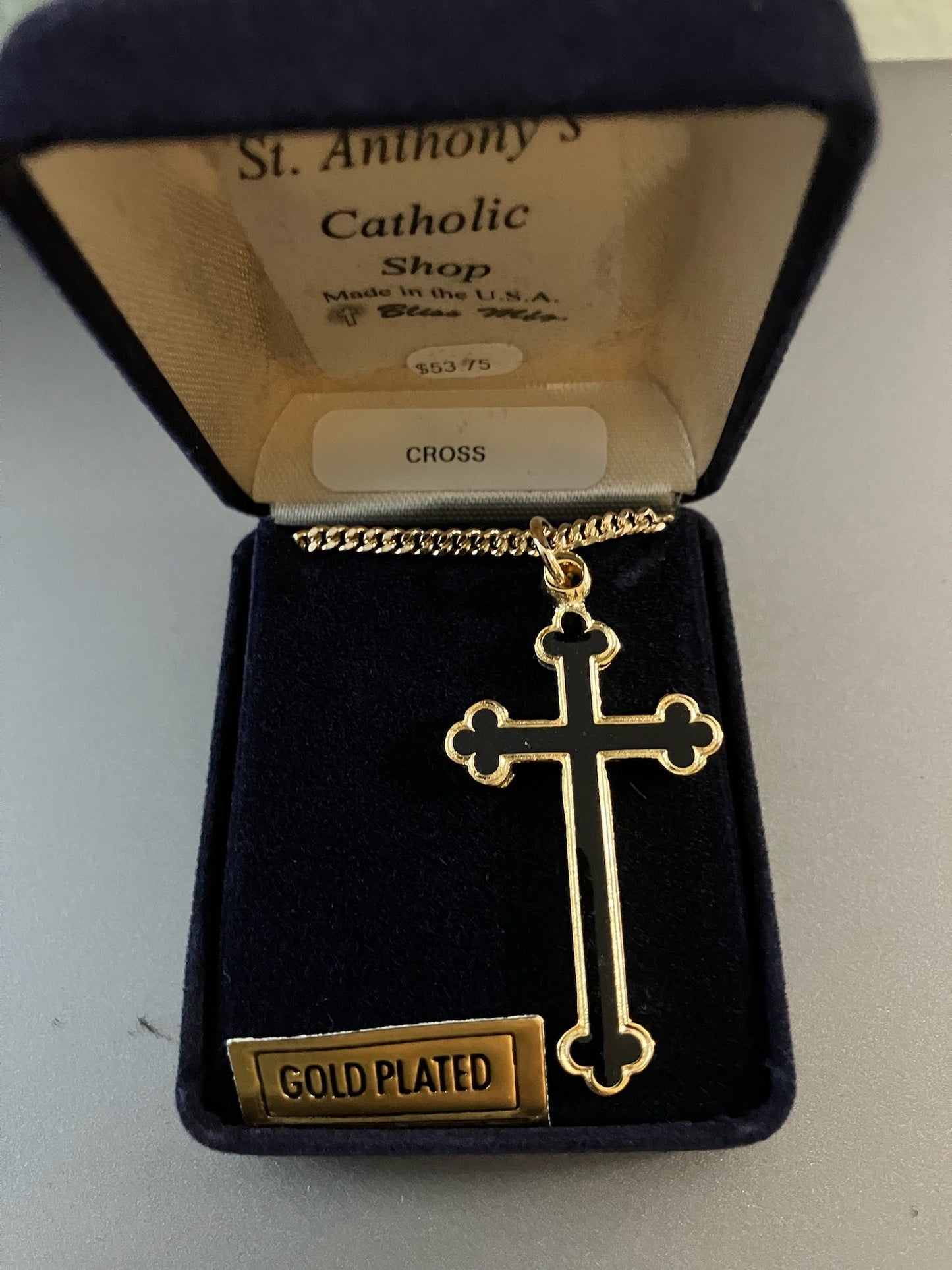 Two Tone Cross Necklace