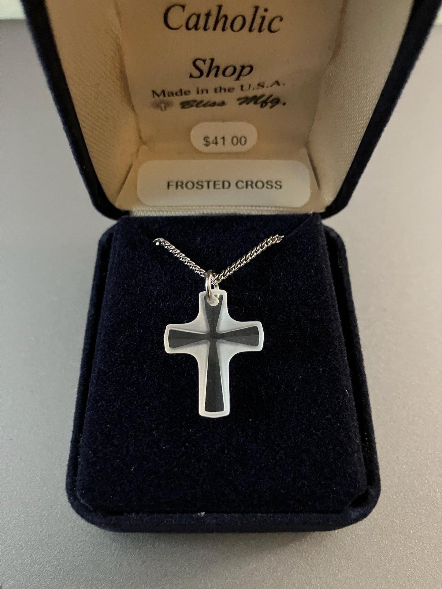Frosted Austrian Crystal Cross